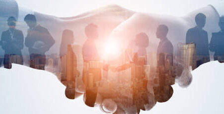 Partnership of business concept. Business network.